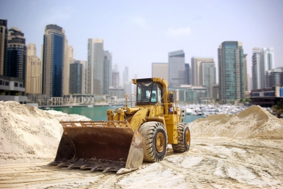 Dubai Baustelle Bagger