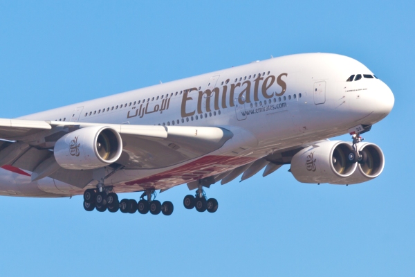 Ein Airbus A380 von Emirates Airline