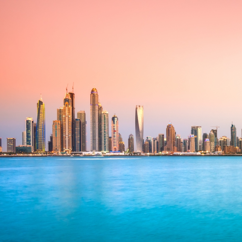 Jumeirah Beach Skyline in Dubai