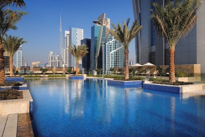 Der Pool vom JW Marriott Marquis Dubai