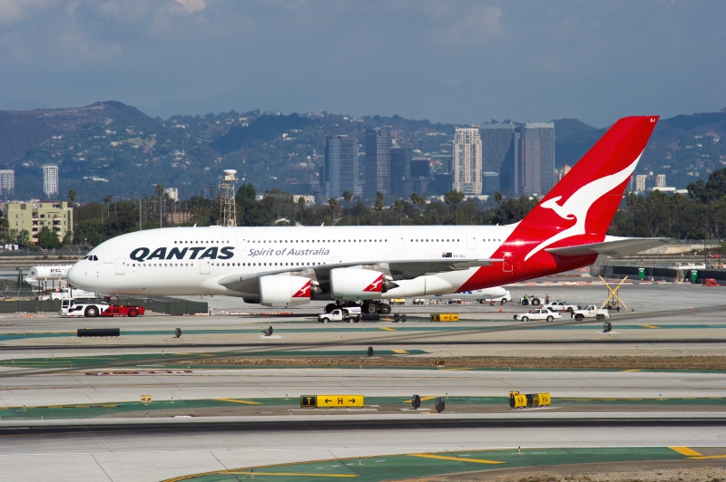 Ein Airbus A380 von Qantas