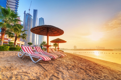 Der Strand in Dubai